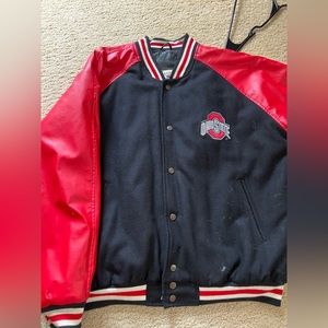 Ohio state varsity jacket, damaged leather, men’s L